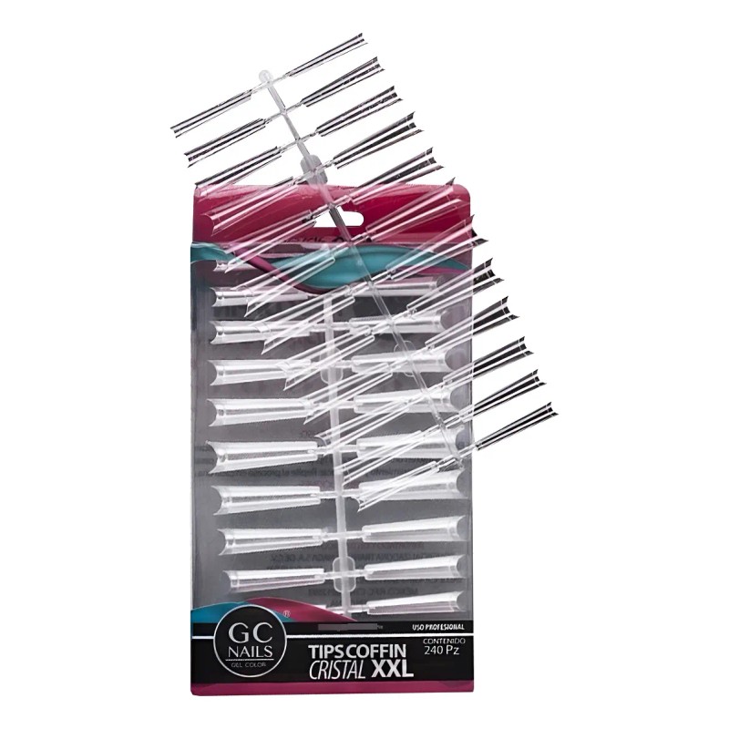 Tip Xxl Coffin 240pzs, Uñas Acrilicas , Gc Nails