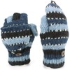 LOUDelephant Chunky Wool Knit Fingerless Shooter Gloves - Stripe -