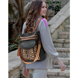 Shrrie Backpack Purse for Women Fashion Leather Backpack Purse Designer Travel Backpack Convertible Shoulder Bag with Wristlet