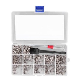 Kit Surtido de Tornillos para Computadora, 600 Piezas Kit Surtido de Tornillos para Computadora Micro Cabeza Plana M2 M2.5 M3 con Cepillo de Destornillador para Disco Duro,