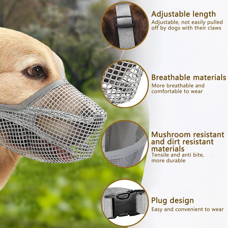 Muzzle for Dogs,Soft Breathable Dog Muzzle for Medium Large Dogs