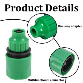 6Pcs Garden Irrigation Hose Fitting, Quick Connector Hose Pipe Adapter, One-Way Connectors Suitable for 8mm Inner Diameter