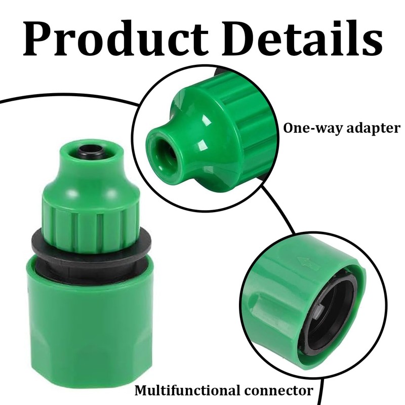 6Pcs Garden Irrigation Hose Fitting, Quick Connector Hose Pipe Adapter,