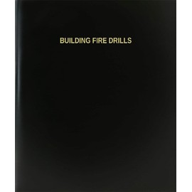 BookFactory Building Fire Drills Log Book/Journal/Logbook - 120 Page, 8.5''x11'', Black Hardbound (XLog-120-7CS-A-L-Black(Building Fire Drills Log Book))
