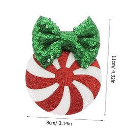 SAFIGLE 2 Pairs Christmas Sparkly Bow Hair Clips for Glitter Sequin Barrettes Festive Hair Accessories for Holiday Party Hairpins Securely Hold Hairstyles