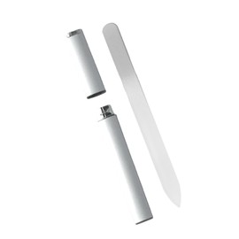 Czech Glass Nail File in Hard Case, Clear Crystal Nail File for Natural Nails, Professional Quality Nail Care Tool, Handcrafted from Bohemian Glass for Long-Lasting Durability and Precision