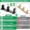 3-Roller Adjustable Sliding Closet Door Floor Guide Upgrade Kit