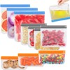 bolsas de silicona reutilizables 10,bolsas para congelar alimentos 10 Bolsas