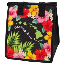 Tropical Paper Garden - Petite Insulated Lunch Bag - Drift Black