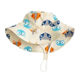 WJRQD Sun Hat Baby Kids Fishing Hat Unisex Baby Summer Hat Toddler Kids Sun Hat with Chin Strap Summer Sun Protection Hat Bucket Hat Beach Hat for Children Aged 3-8 Years, multicoloured