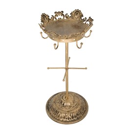 Metal Jewelry Organizer Tower Necklace Tree Bracelet Display Stand w/Hairclip Holder w/Organizer Tree (Bronze)