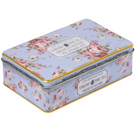 New English Teas Lilac Floral Tea Tin with 72 Teabags – Cottagecore Design with Roses – English Breakfast, Earl Grey Afternoon Tea Selection