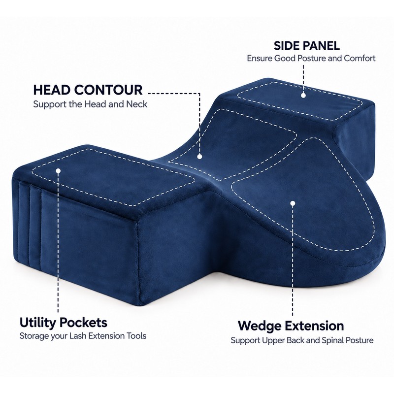 Lash Pillow for Eyelash Extensions – Memory Foam U-Shaped Headrest