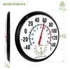 Circrane 13.25 Inch Round Thermometer with Hygrometer, Large Indoor Wall