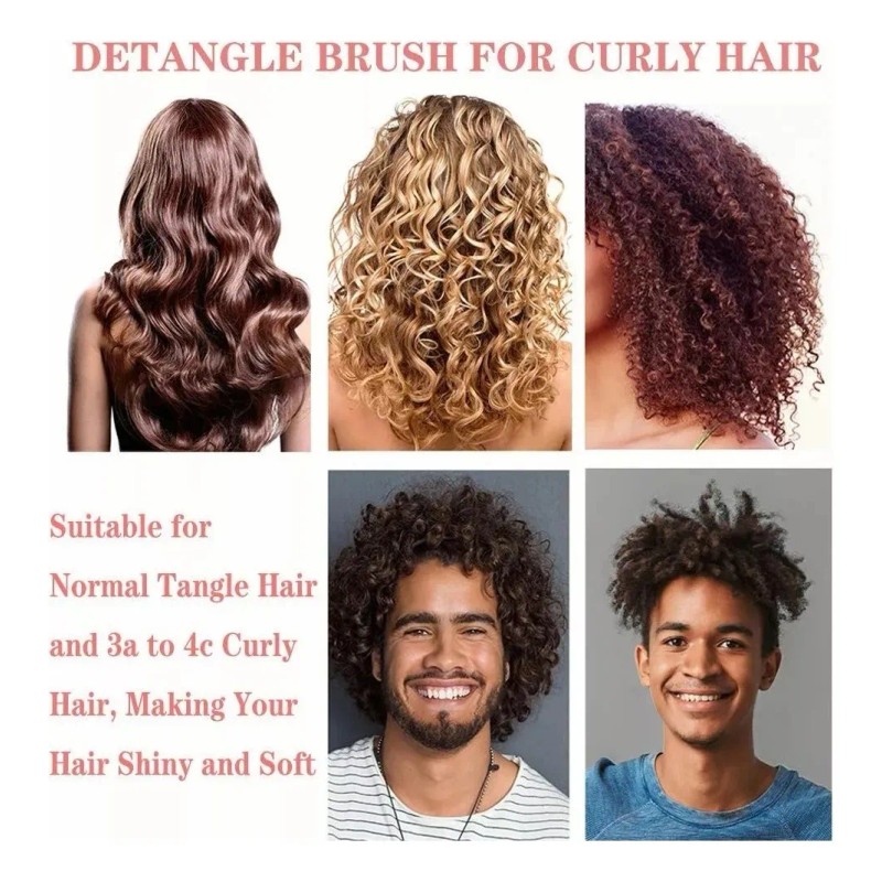 Peine De Masaje De Pulpo Adecuado Para Cabello Rizado Y