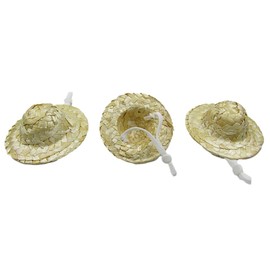 3Pcs Chicken Hats for Hen Small Animal Straw Hat Helmet for Real Chickens 3.1 Inch Mini Hamster Pet Chicken Top Hat with Adjustable Elastic Chin Strap Funny Chicken Costumes Hat for Birds, LXLVOUEG