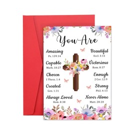 Baptism Cards for Girls Boys Baptism Gifts for Women Men Confirmation Cards for Teenage First Communion Gifts for Kids Easter Basket Stuffers for Kids Valentines Gift for Him Her Daughter Son