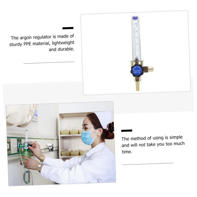 CHILDWEET Gas Flow Indicator Argon Regulator for Measurement Durable Reliable