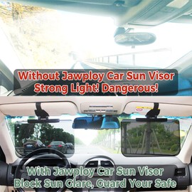 Sun Visor Extender for Cars, Car Sun Visor, Universal Anti-Glare Polarized Sun Visor for Car, Big Size Adjustable Car Sunshade Visor Extender for Safe Driving, UV400 Protect from Glare/UV Ray