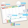 POPRUN Pizarra Calendario Magnetico Nevera 42 x 28 cm -