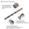 CoCud Twist Drill Bits, 6.2mm Cutting Edge, Titanium & Nitride