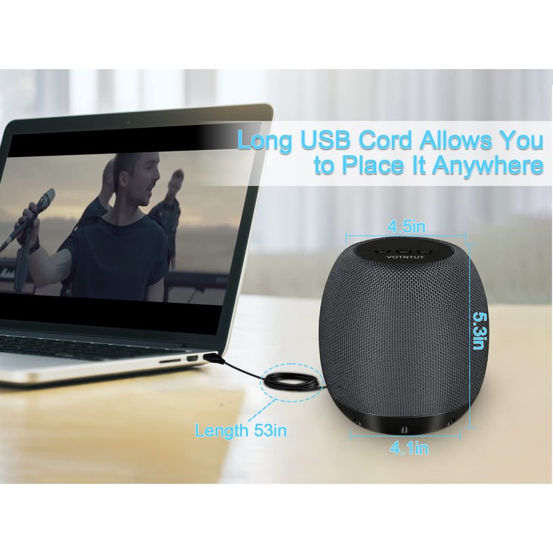 YYV USB PC Speaker, Wired Computer Speaker for Desktop/Laptop/Notebook, Mini