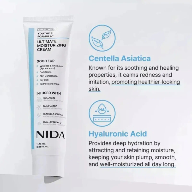 Pack 2 Crema Juvenil Hidratante Original Nida Coreana