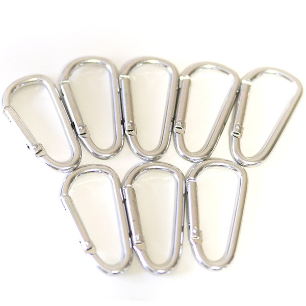 OnDepot.com 100pcs Aluminum D Shaped Carabiner Belt Clip 1-7/8" Key