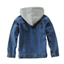 Mallimoda Kids Boys Girls Hooded Denim Jacket Zipper Coat Outerwear Style 9 Denim 9-10 Years