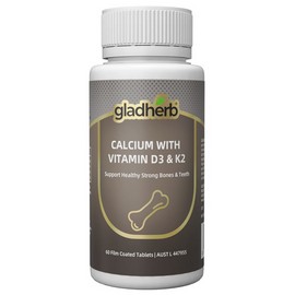GladHerb Calcium with Vitamin D3 & K2 60 Tablets