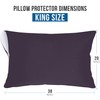 Utopia Bedding Waterproof Zippered Pillow Encasement (2 Pack) King Purple