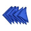 5-Pack Set Men's Solid Color Pocket Square Handkerchief, Royal Blue