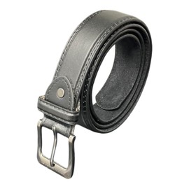 Men's Leather Belts, Choice of Colour, Up To 60" Waist, Smart Work Belt, Classic Trouser Belts (Black, XL)