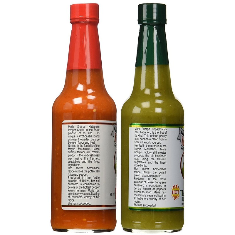 Marie Sharp's HOT and Green Habanero Pepper Sauce 10oz