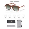 SOJOS Retro Aviator Sunglasses for Women Men,Trendy Rectangle Womens Mens