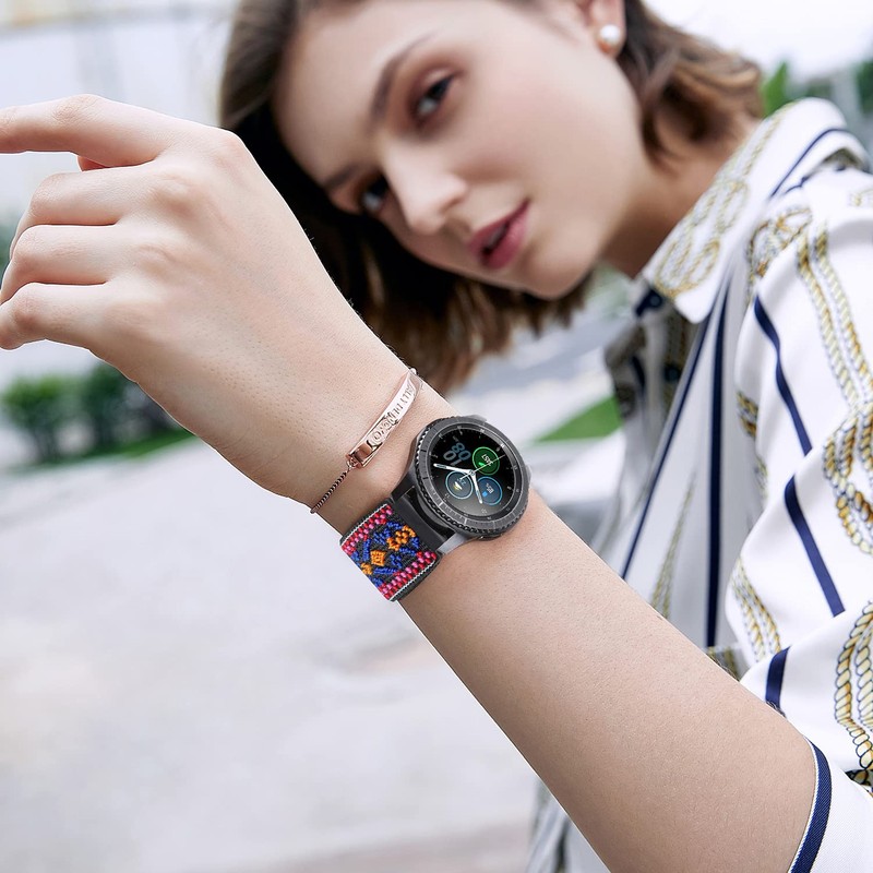 【TumpCez】Elastic Nylon Watch Band Strap 16mm, 18mm, 19mm, 20mm, 22mm,