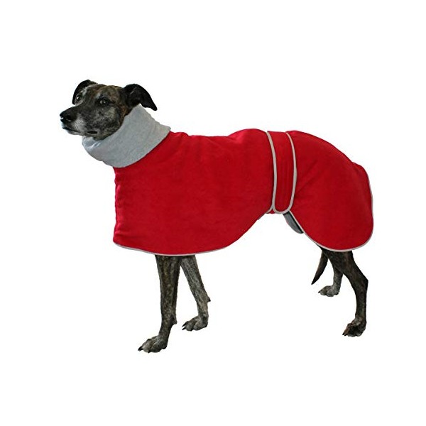 Cosipet Greyhound Polo Coat, 22"/56 cm, Red