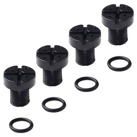 1 Set 4 Pcs Vent Screw Plug Coolant Expansion Tank Bleeder Screw Radiator Drain Screw with O-ring Washer for Radiator Air Overflow System
