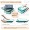 7-Piece Compression Packing Cubes for Travel, Patterned Expandable Luggage Organizer