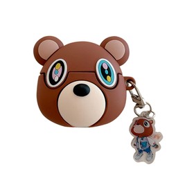 QYFZXLV Earbuds Case for AirPods pro 3 for Girls Boys Kids,Cute Cartoon Popular Bear Design Silicone Headphone Cover with Hook for Airpods pro 3rd Generation (2025)