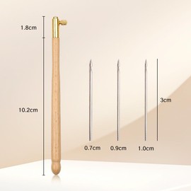 BRBASAP Tambour Embroidery Hook Needle Kit Beading Tool with 3 Needles for Beaded Designs Beadwork Sequin Crafting and Frame Work Complete Tambour Beading Kit for Beginners and Professionals