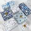 RiukRaiu Blue Christmas Wrapping Paper for Kids Adults - Winter