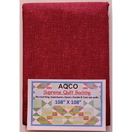 Supreme Quilt Backing, King, Seamless, from AQCO, Blender Garnet Red, 108"x108"