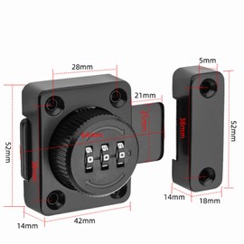 Ruiqas Password Lock for Cabinet Doors Keyless Cabinet Lock Zinc Alloy Combination Lock for Cabinet Cupboard Drawer