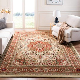Safavieh Lyndhurst Collection LNH330R Traditional Oriental Area Rug, 6' x 9', Ivory / Rust