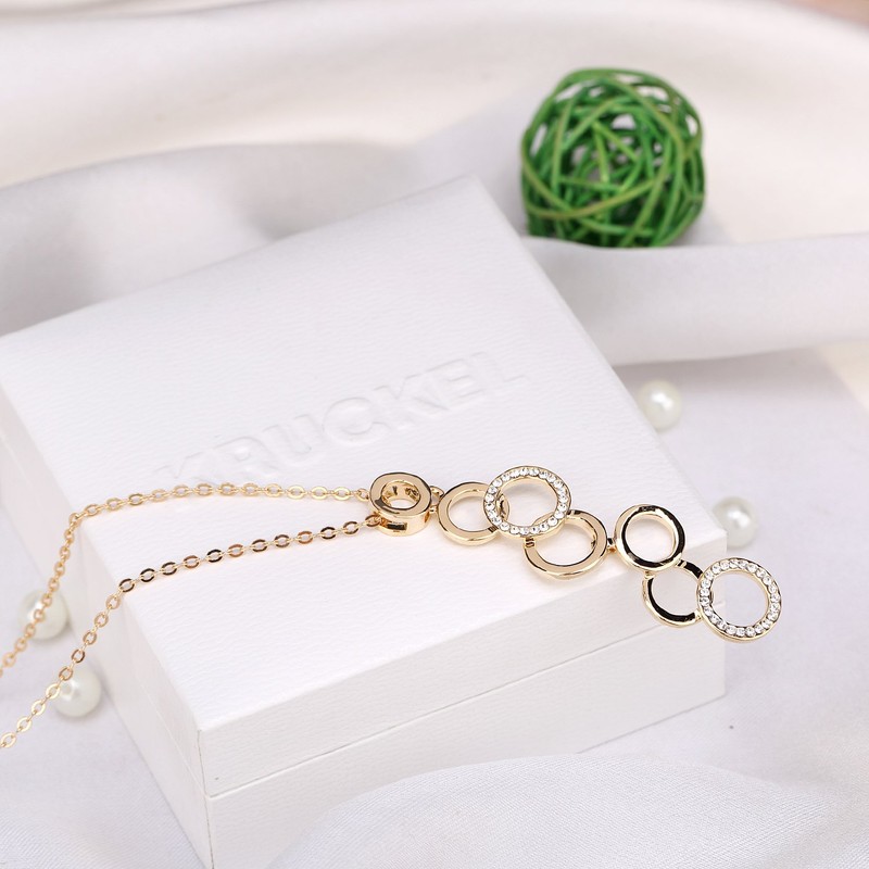KRUCKEL olympics we are the world 18k Shiny sparkling necklace