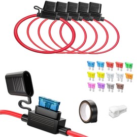 19pcs Safe Box Collector Car Fuse Box Set with Medium, Small Mini Fuses, Includes High Temperature Insulation Tape Electrical Tape for Car, Truck, Motorcycle, Boat
