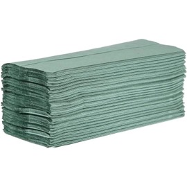 ezkart C-FOLD 1-Ply Paper Hand Towels with 37 GSM Strength– Ideal for Promoting Hygiene in Homes and Businesses | Environmentally Friendly (Green-37gsm, 2400 Sheets)