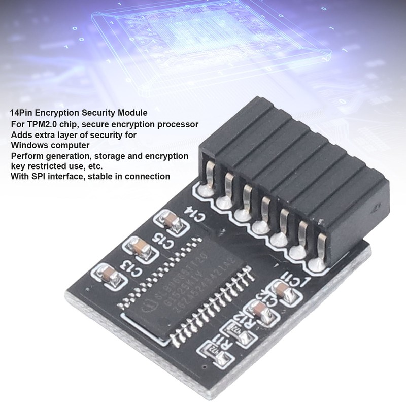 For TPM 2.0 Chip 14Pin LPC Encryption Security Module SPI