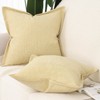 Madizz Set of 2 Linen Cushion Covers with Wide Edge,
